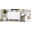 Meuble télé Modern Living, 47,2 po blanc, 2 armoires, tablettes réglables, pieds en bois massif, meuble de divertissement-85754184