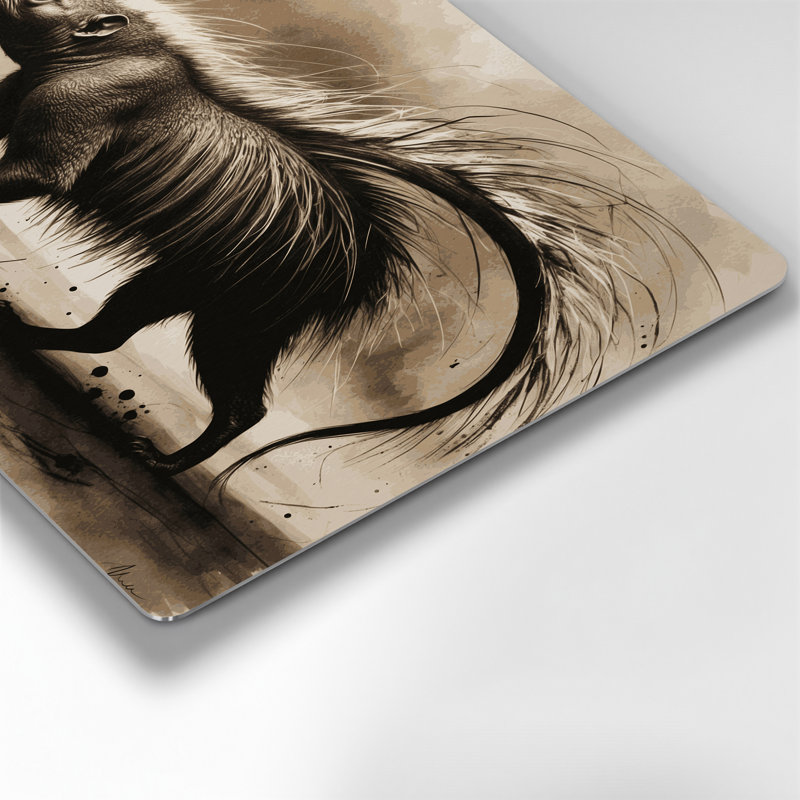 Art mural en métal beige, 20" H x 24" W