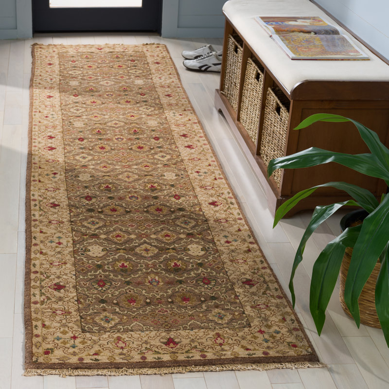 Tapis brun Bischof Old World, Tapis de couloir 2 pi 6 po x 10 pi
