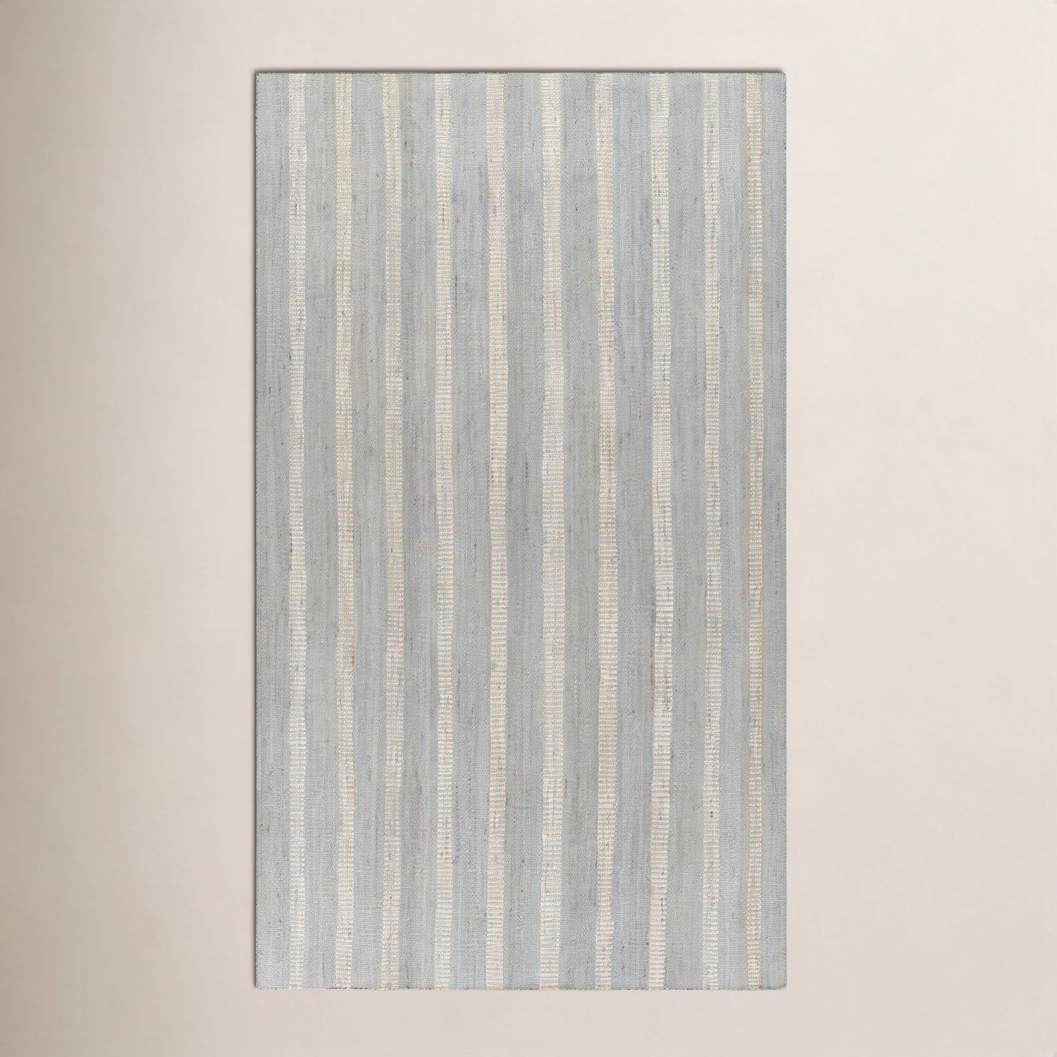 Aadison Blue Hand-Woven Striped Jute Rug, Rectangle 9'9" x 13'9"