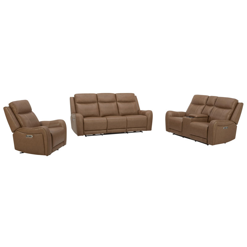 Canapé et causeuse inclinables électriques, 3 pièces: canapé, causeuse, fauteuil inclinable