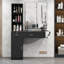 Station de salon en bois avec miroir
