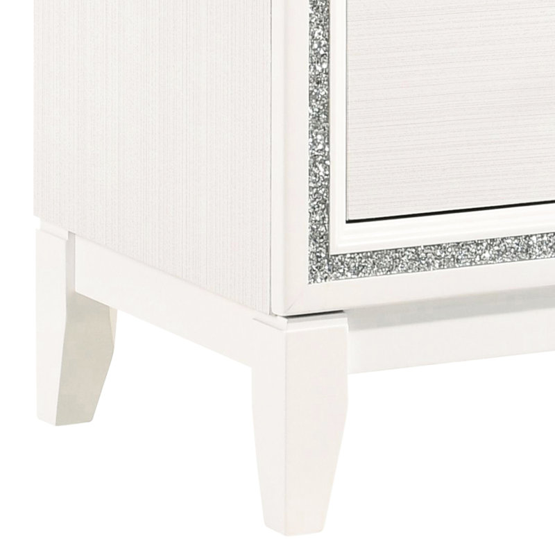 Table de chevet 2 chambres blanche - Style contemporain avec rangement spacieux et moderne
