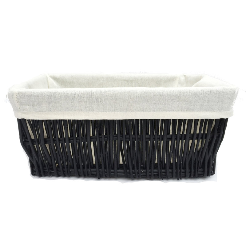Brambly Cottage Wicker Decorative Basket, Brown, 18cm H x 41cm W x 28cm D
