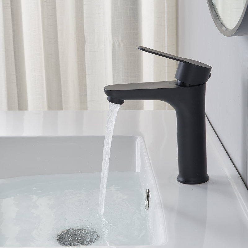 Robinet de lavabo de salle de bain noir