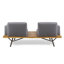 Causeuse d'extérieur avec table basse Canoga