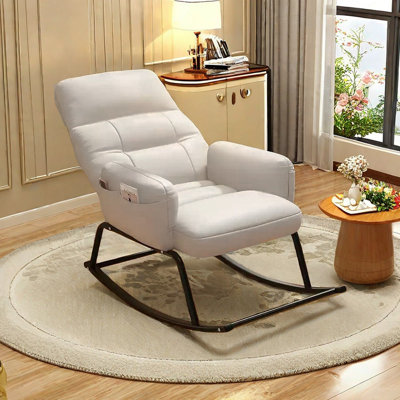 Adjustable Back Rocking Chair with Storage Bag
