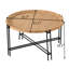 Table basse ronde en bois D32 "X 18" Farmhouse