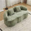 Canapé courbé vert avec accoudoir rond, canapé à compression avec 2 coussins, canapé pour petit espace, salon, chambre à coucher, sans assemblage-709501110