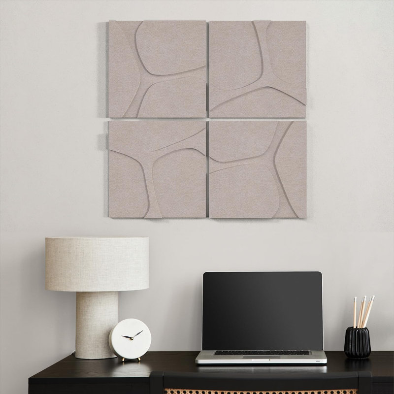 Motif de fractures murales 3D, Beige