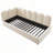 Velvet Upholstered Bed Daybed With Pull-Out Bed-1035068737