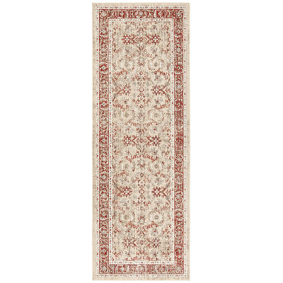 Chauncey Oriental Beige/Red Area Rug