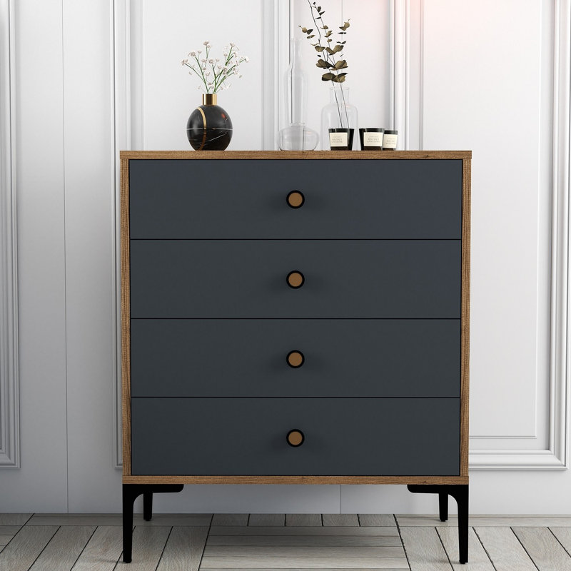 Commode Paucker, Gris/brun