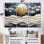Ensemble de salon Blue Waves Heights Golden Coastal IV - Coastal Wall Art-107200916-107200918