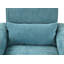 Canapé en chenille bleu l 74 po Rossa avec pieds en métal et coussins décoratifs-469482676