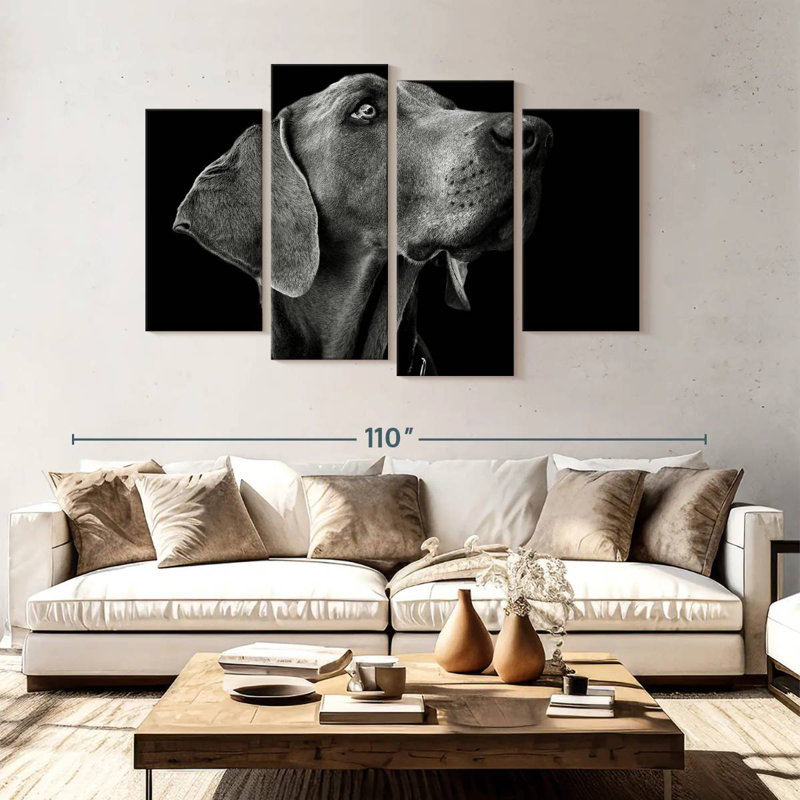 Brampt Monochrome Dog, 54'' H x 84'' W