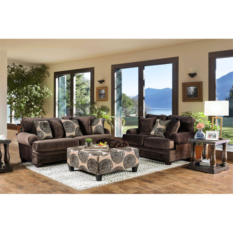 Finnick Upholstered 69'' Loveseat, Brown