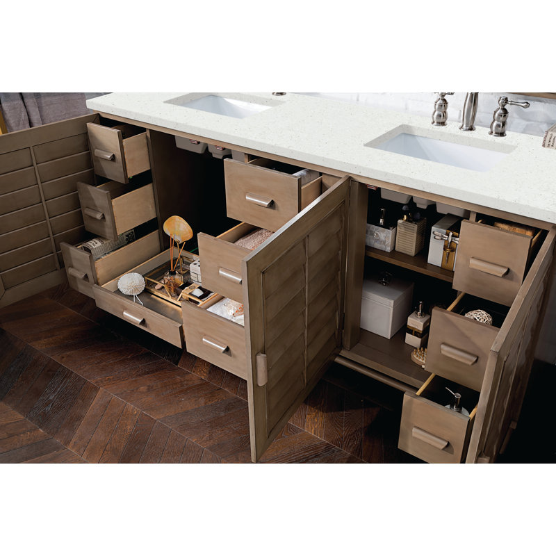 Broeder 72'' Double Bathroom Vanity with Top, Lime Delight, Widespread
