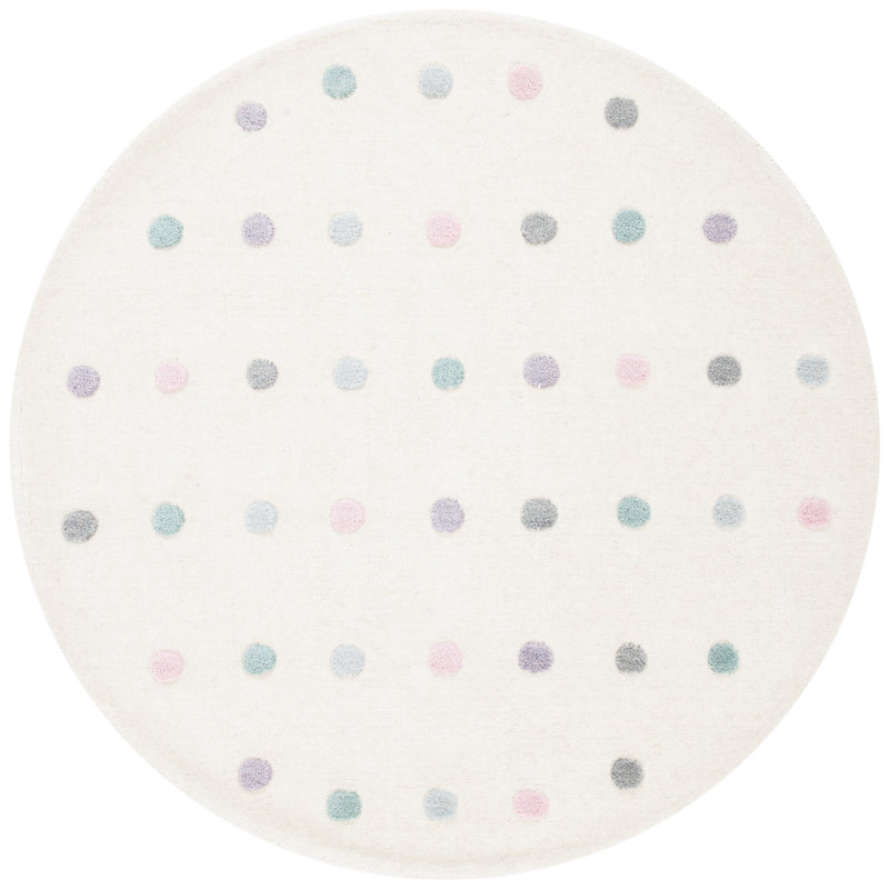 Handwoven rug 70% wool, 20% latex, 10% cotton Hadi, Rond 5 pi