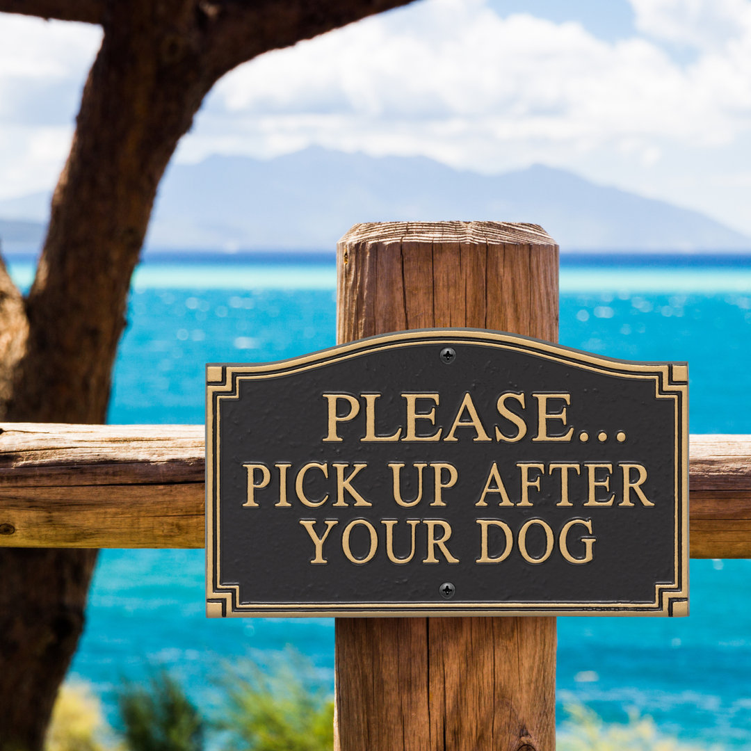 Please Pick Up After Your Dog Garden Sign Whitehall Products