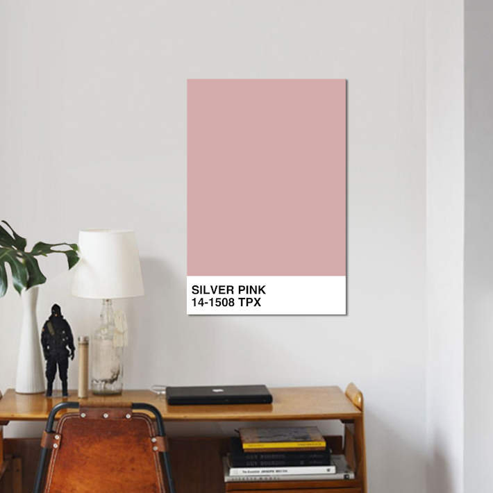 « argenté rose 14-1508 tpx », impression sur toile, H 18 po x l 12 po x P 1,5 po, Toile tendue, Pas de tapis