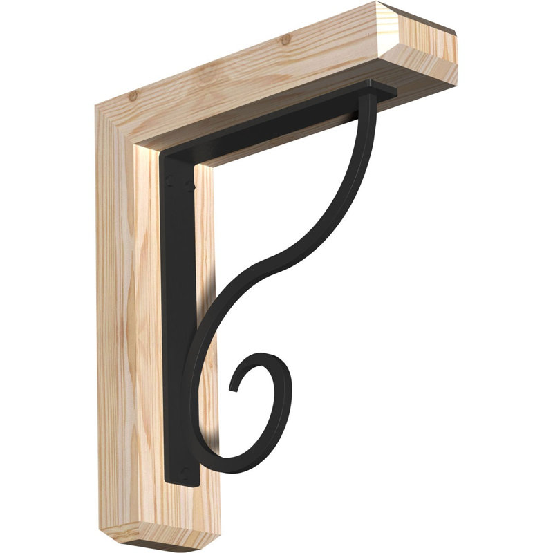 Support simple Ironcrest de 4 po Ashford, H 16 po x P 14 po, Sapin Douglas de l 4 po x T 2 po (sciage brut)