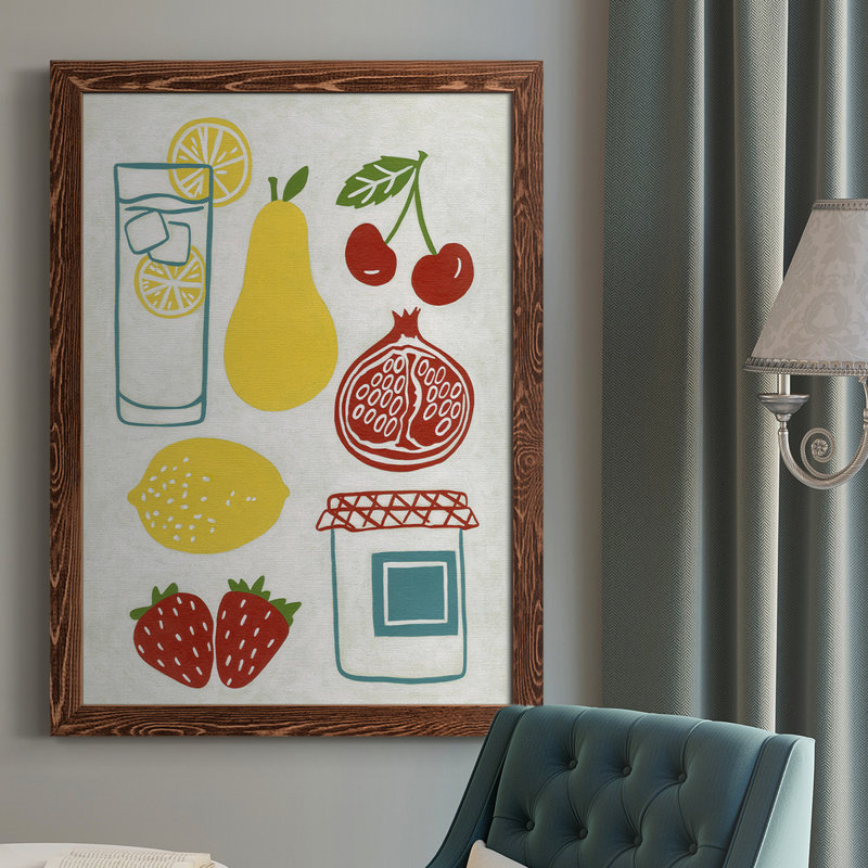 Dimanche pique-nique encadré sur toile, H 43,5 po x l 27,5 po x P 1 po, Érable