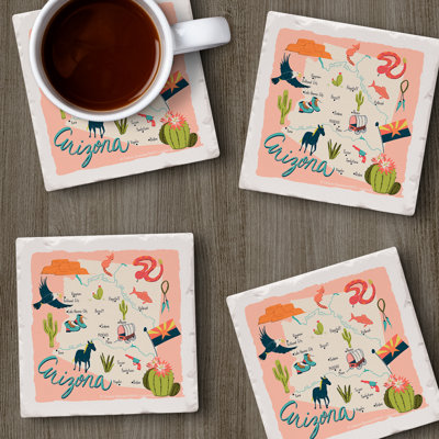 Ensemble de sous-verres 4 pièces Thirlystone Arizona