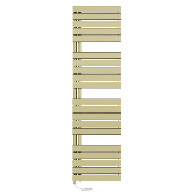 Roianne Designer Towel Rail Heated Towel Rails, 180cm H x 50cm W x 6.7cm D, Brushed Brass
