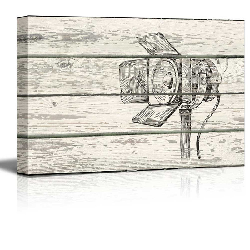" Studio Lighting Print CrossHatc Artworkh Rustic Home Art ", 24" H x 36" W