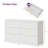 Six-Drawer Double-Row Chest of Drawers, Modern Style White Textured Chest-292484317