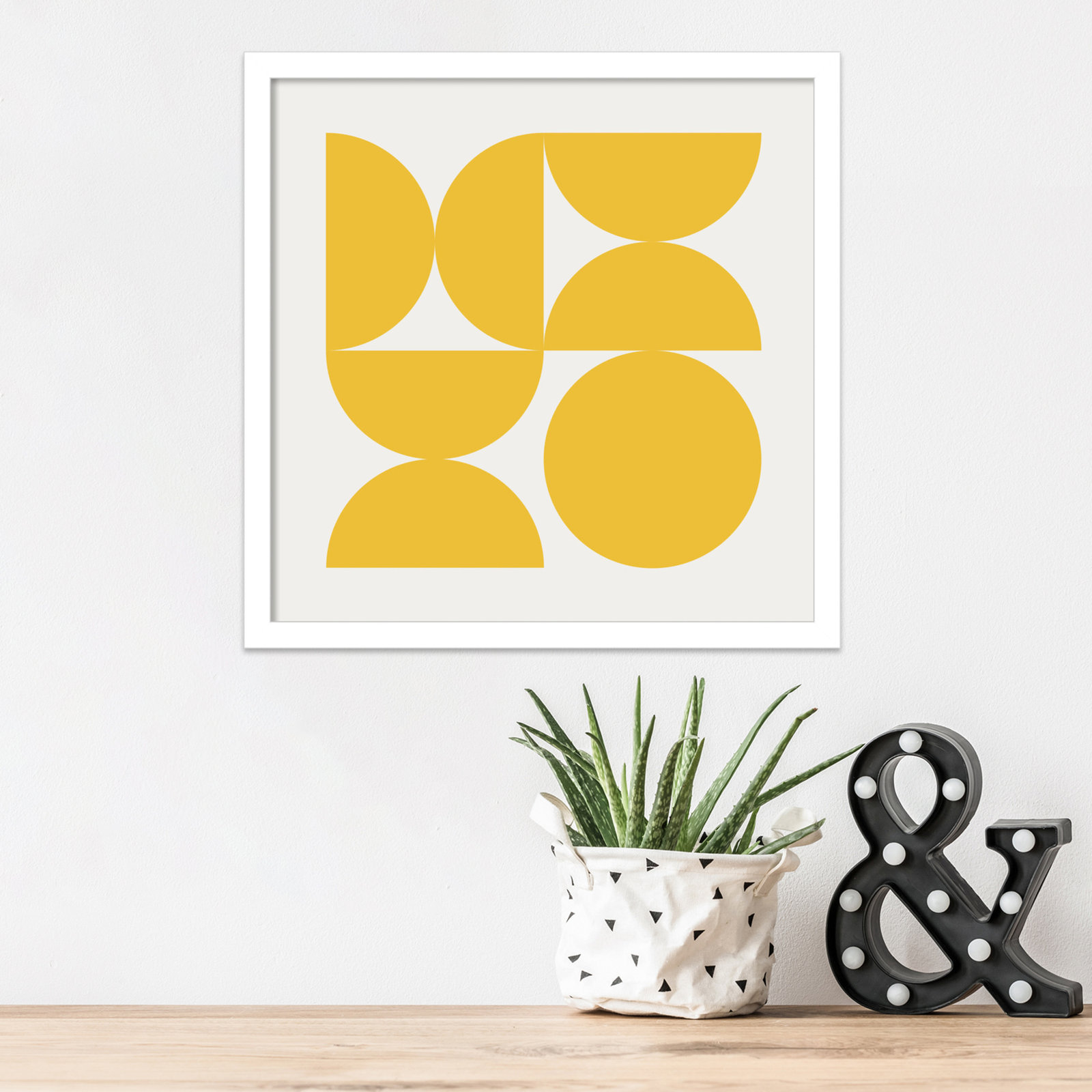 White, 17" H x 17" W x 1" D
