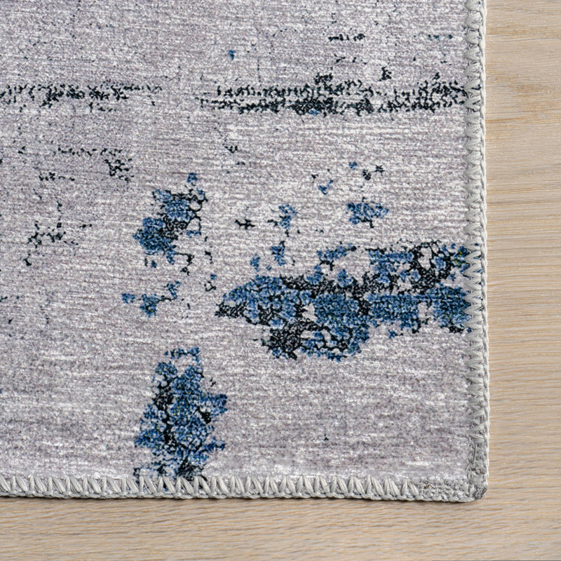 Laaibah SplashGuard Machine Washable Area Rug, Rectangle 6' x 9'
