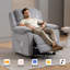 Chenille Power Recliner Chair With Wheels, Adjustable 90°-165° Reclining Sofa With Side Pocket, For Living Room Bedroom-534978469