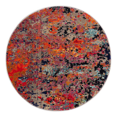Washable Abstract Indoor Rug