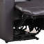 Fauteuil inclinable électrique brun en cuir fleur