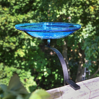 14" Crackle Bowl with Rail Mount Bracket