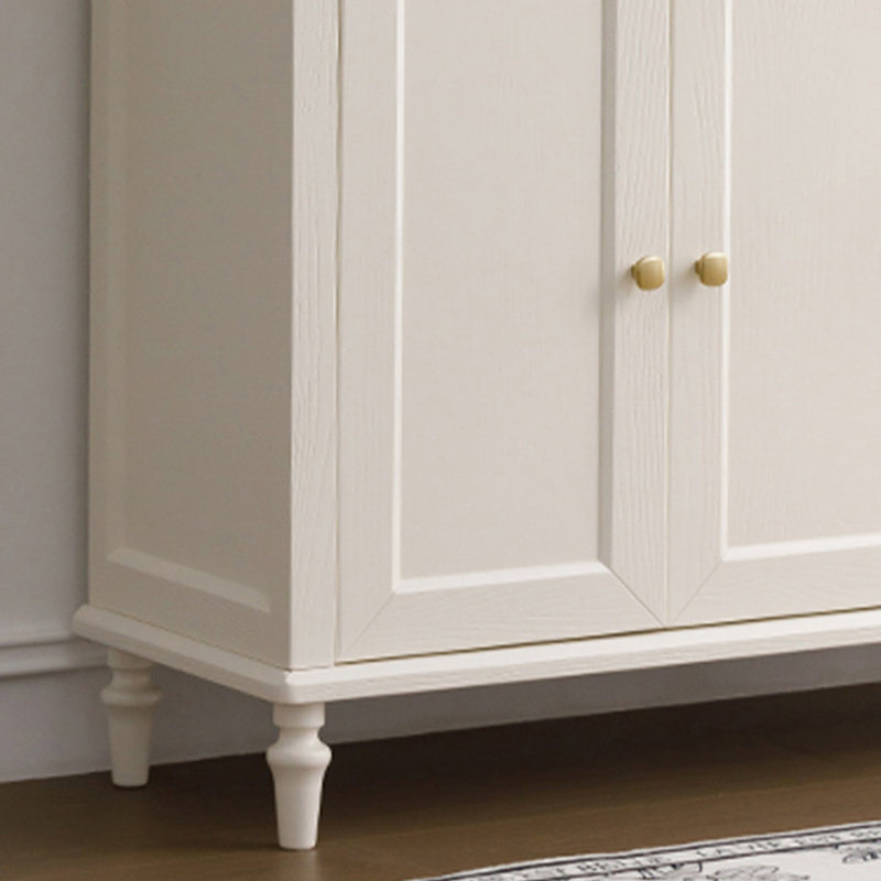 Banc de rangement blanc en bois manufacturé, Blanc