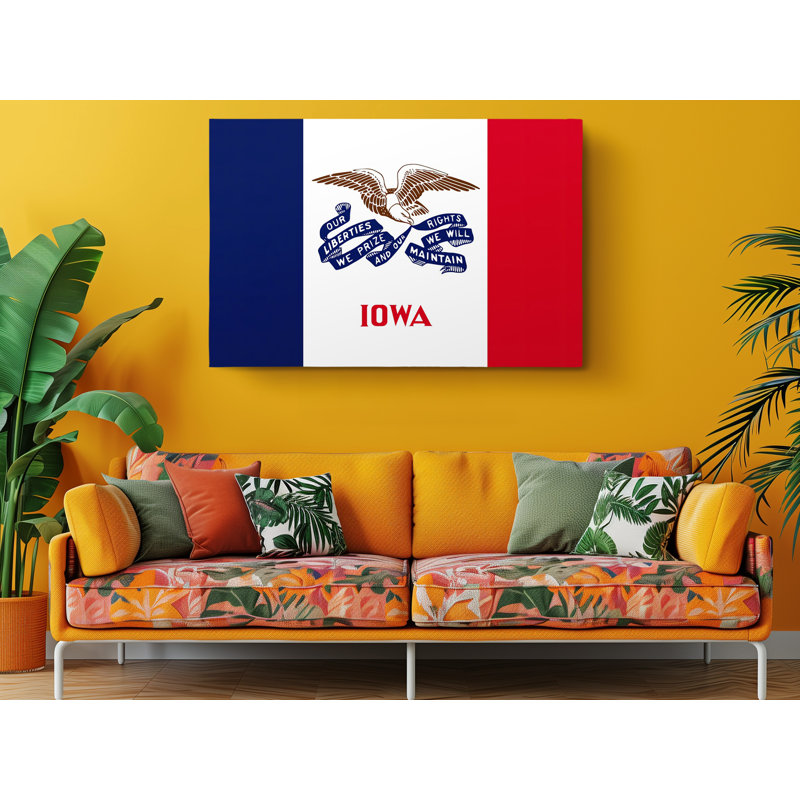 «Iowa State Flag», impression sur toile tendue, L 45 po x H 30 po