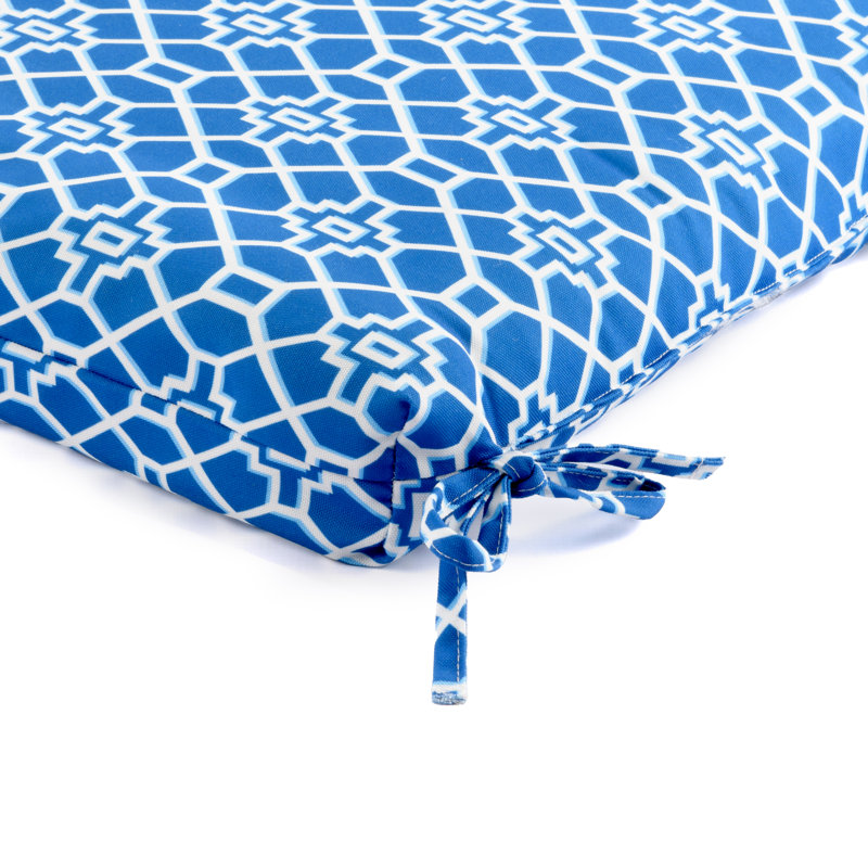 Coussin de chaise pour l'extérieur Lillian, Treillis côtier marine