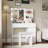 Modern Makeup Vanity Desk With Mirror & , 3 Lighting Understandings, 4 Drawers, Copious Storage, White Adjustable Brightness, Extra Dressing Table