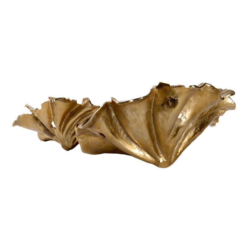 Rustic Gold Aluminum Leaf Sculpture