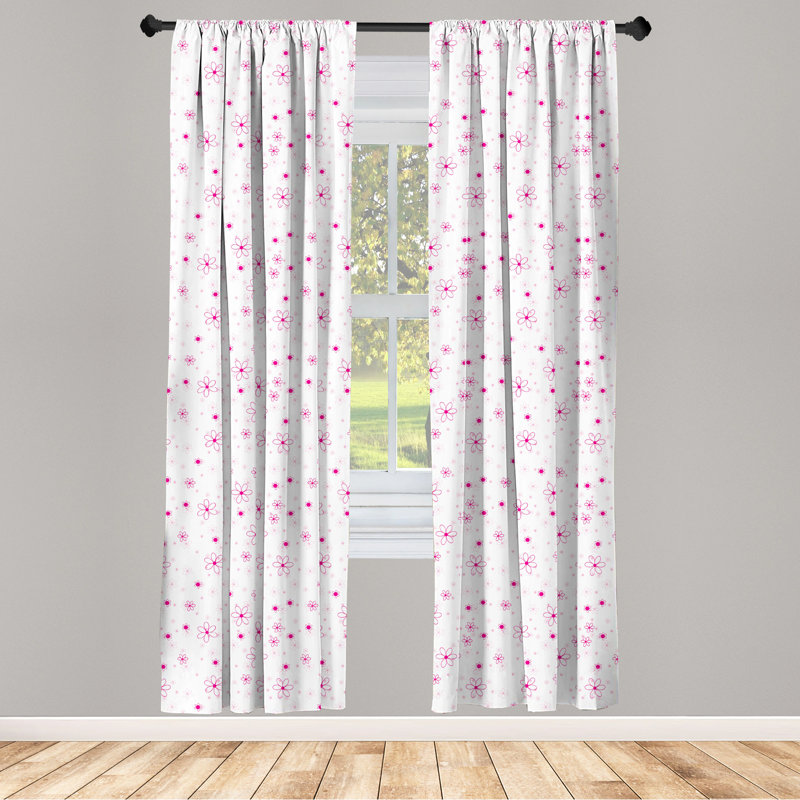 Princess Semi-Sheer Rod Pocket Curtain Panels, 28" x 95"