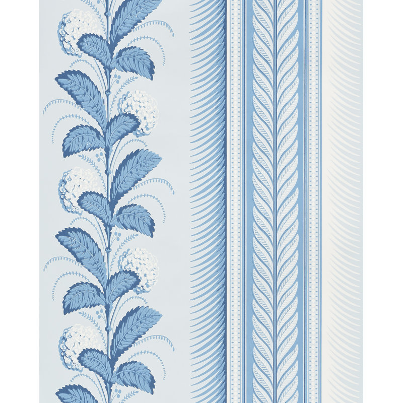 Papier peint Hydrangea Drape, Bleu faïence