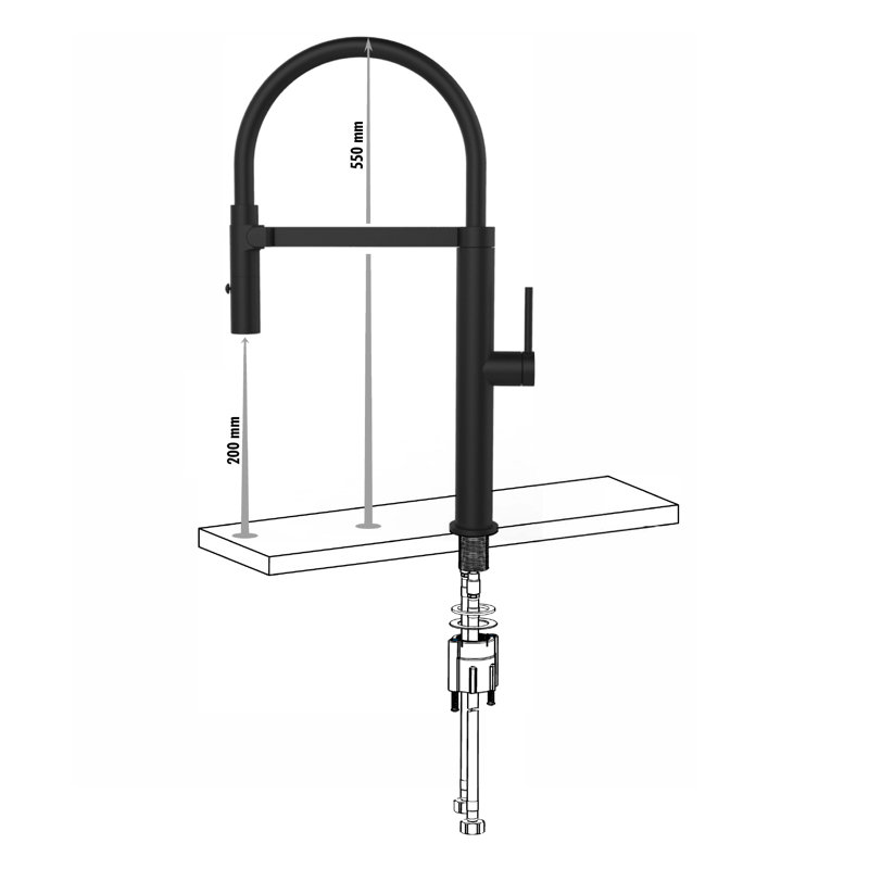DAX Kitchen Faucet, Chrome