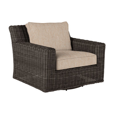 Rustic Patio Armchair with Cushions