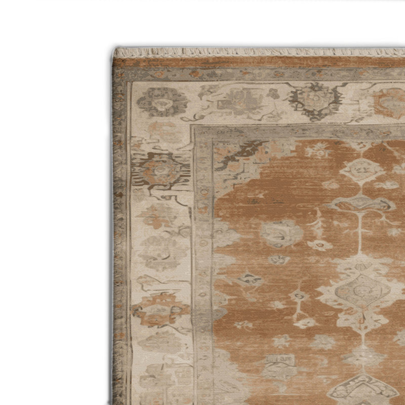 Tapis intérieur et extérieur brun Overdyed, Rectangulaire 2 pi x 3 pi
