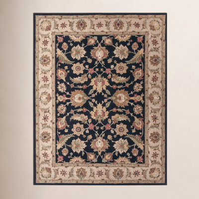 Lyndsay Ebony Sand Hand-Tufted Wool Oriental Rug