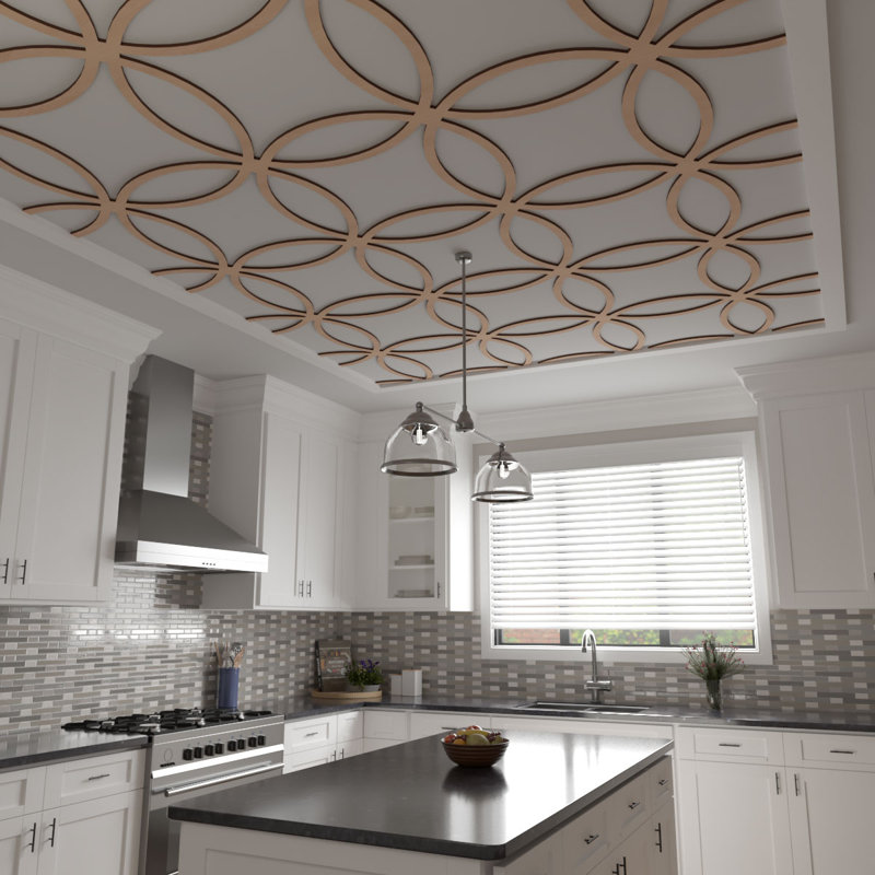 Lilley Decorative Ceiling Fretwork, Alder, 23.37" H x 23.37" W x 0.375" D