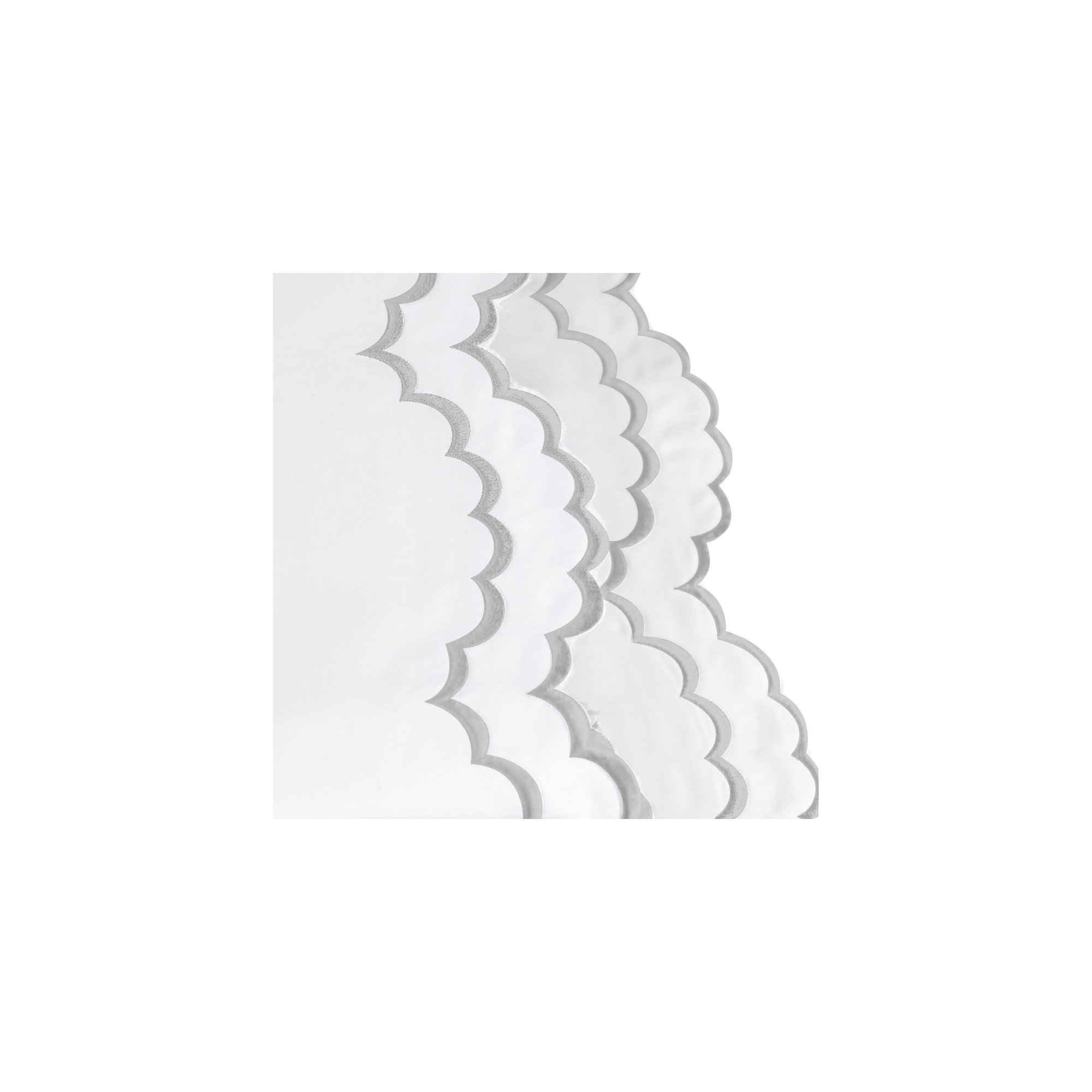 Bara Percale Sheet Set, Gray/White, Twin Sheet Set with 1 Pillowcase